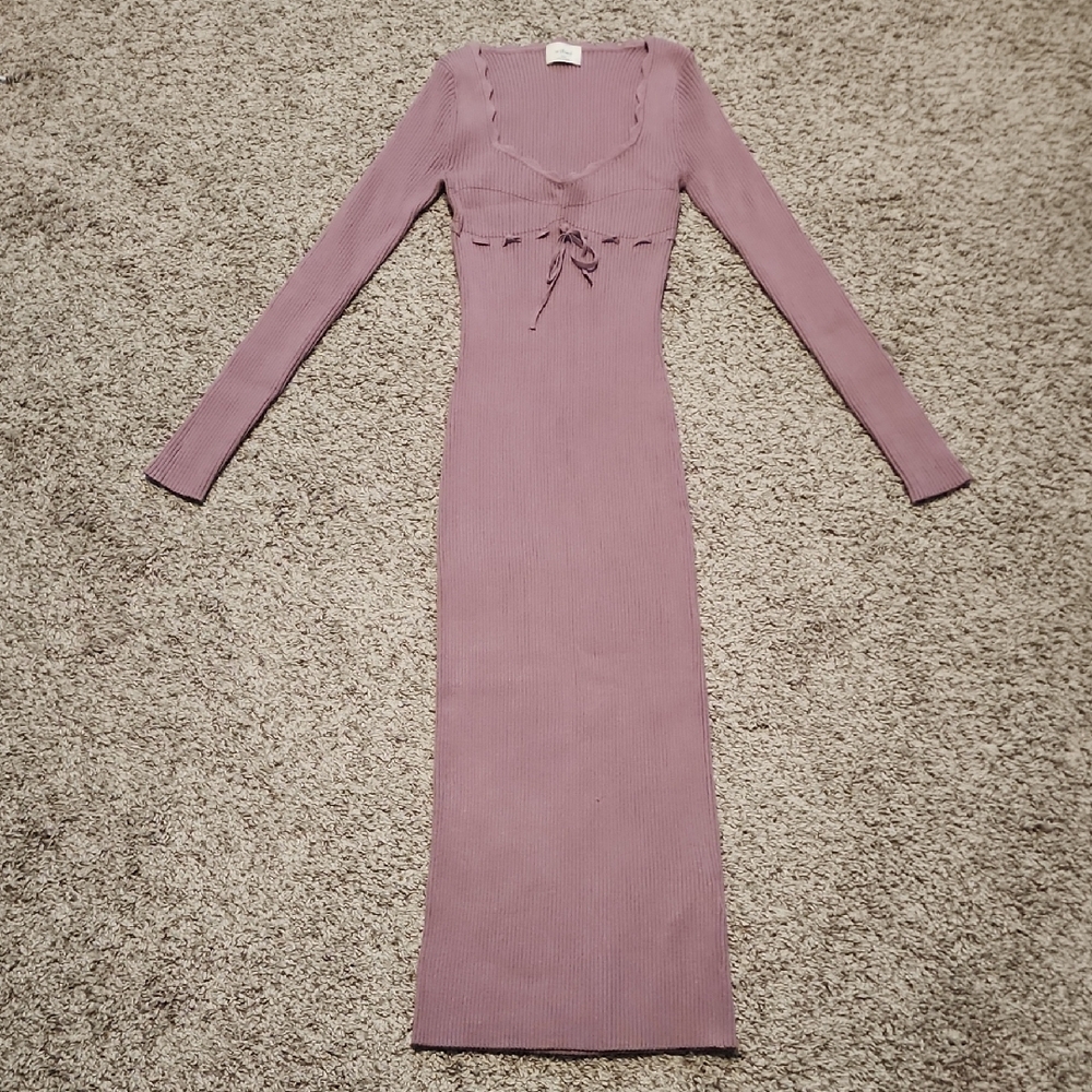 Aritzia Wilfred Ribbed Knit Dress